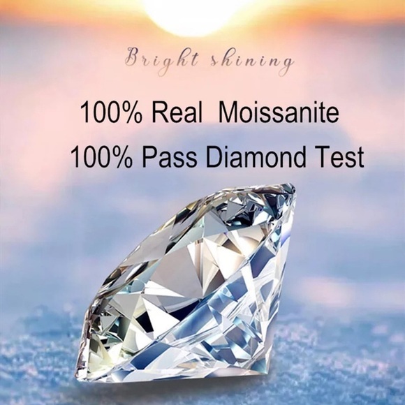 💎226💎 1 CT DIAMOND MOISSANITE 925 STERLING SILVER PENDANT NECKLACE - Picture 8 of 12